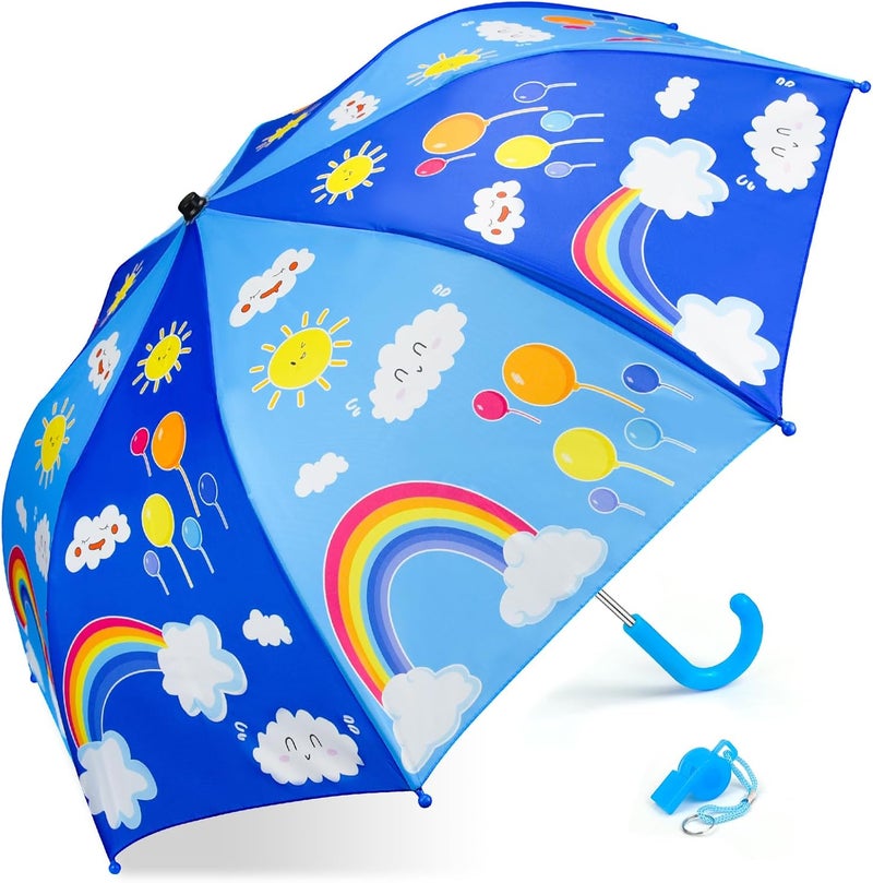 EAONE Kids Umbrella, Windproof Auto Open Stick Umbrellas for Rain Toddler Girls Boys… - Image 1